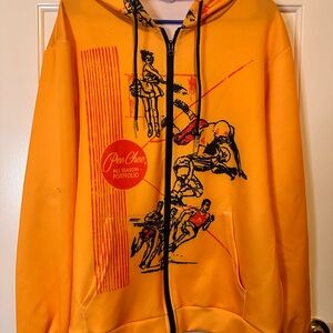 PeeChee All Season Portfolio Orange Graphic Zip Hoodie